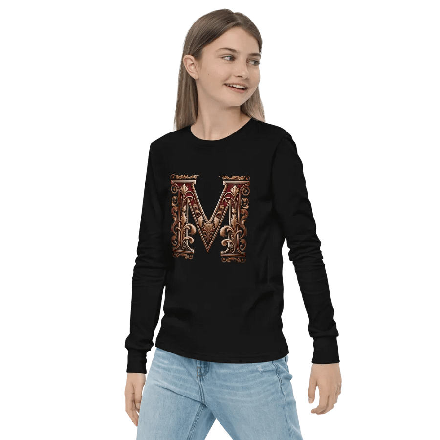 Vintage Floral Monogram Long Sleeve Tee product image (3)