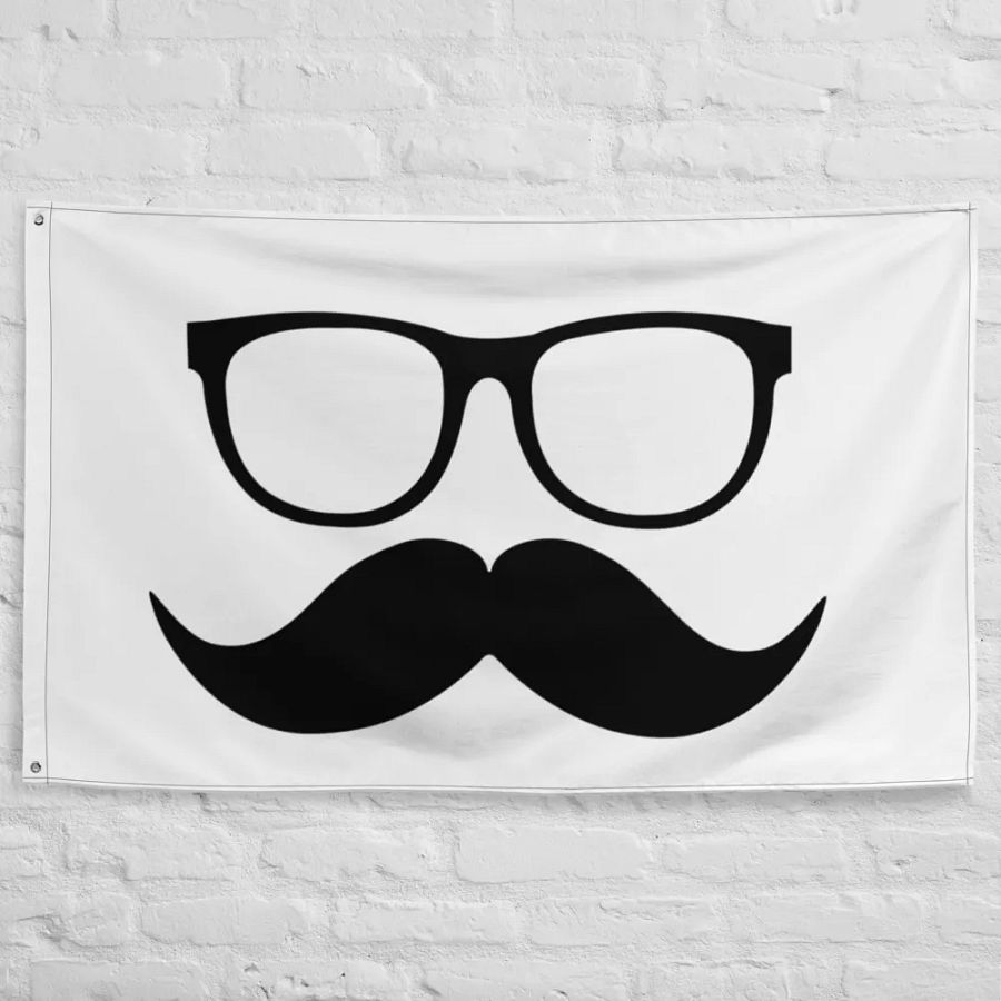 Black Moofstache Flag product image (10)