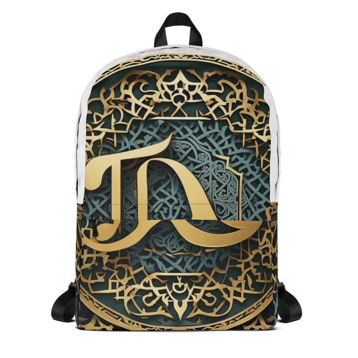 Golden Arabesque Monogram All-Over Print Backpack product image (1)