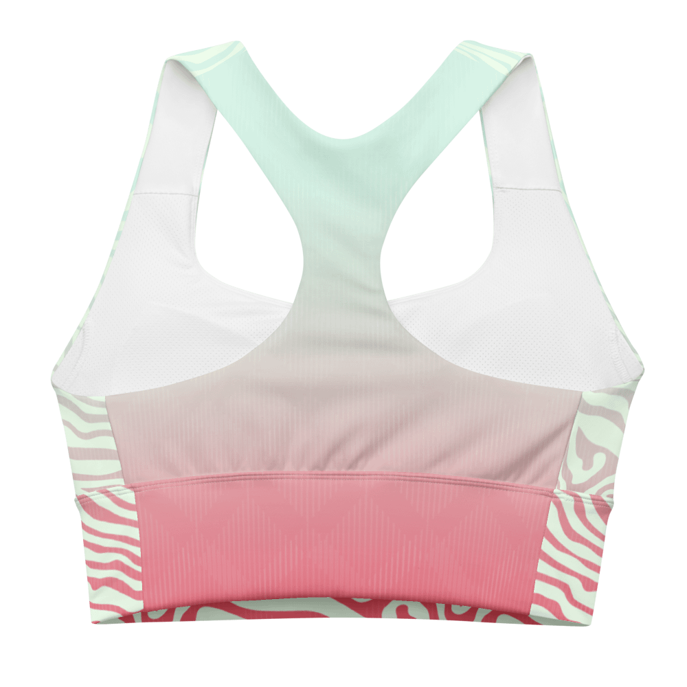 Mint Zebra Recycled Longline Sports Bra product image (2)
