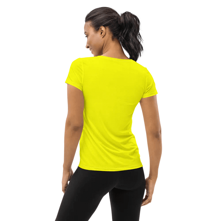 Plain Color Yellow Athletic T-Shirt product image (2)
