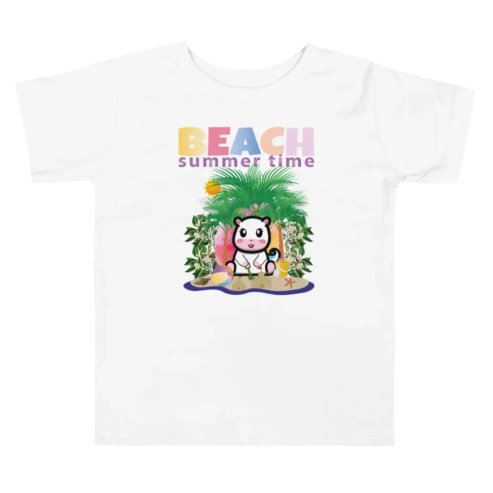 Beach Summer Funny Colorful Bella + Canvas Toddler T-Shirt – Funny Shirt & Gift for Kids product image (4)