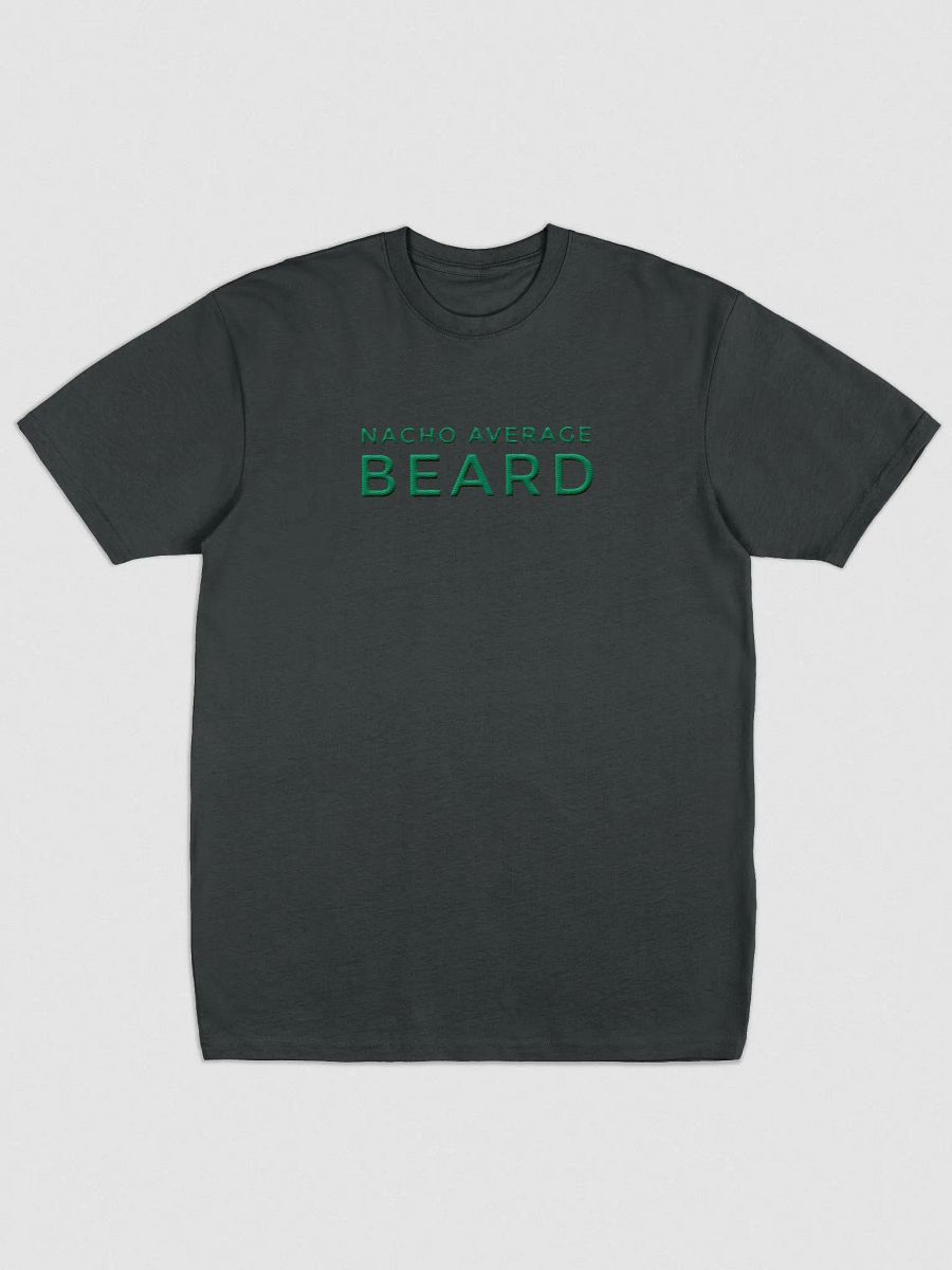 Men's Nacho Average Beard T-Shirt (Green Embroidery) product image (2)