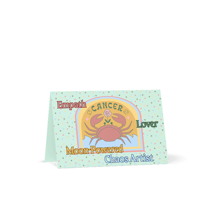 Cancer Zodiac 2025, Empath Lover Chaos, Greeting Card product image (1)