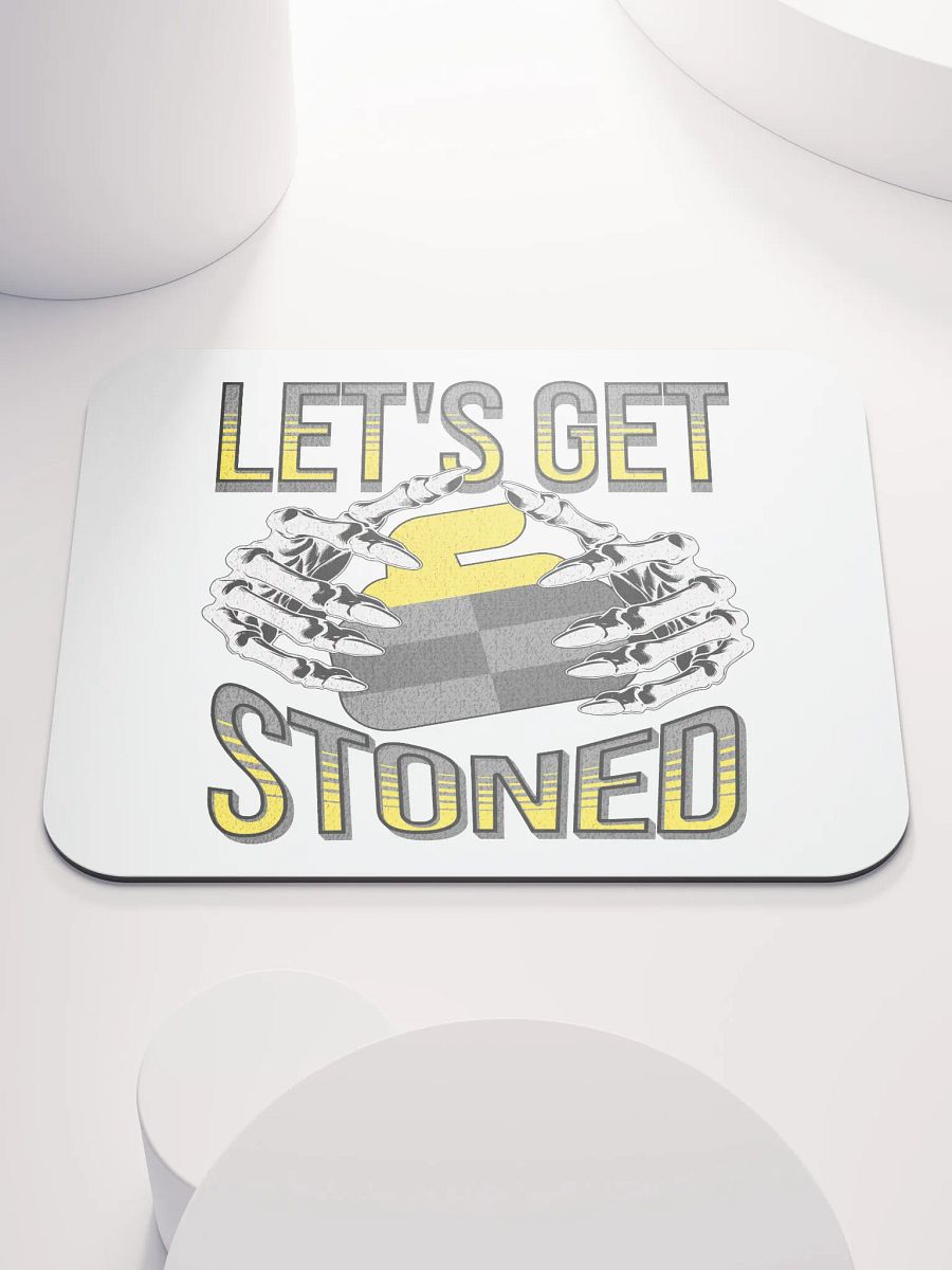Lets Get Stoned Curling Skeletal Stoner Mouse Pad product image (2)