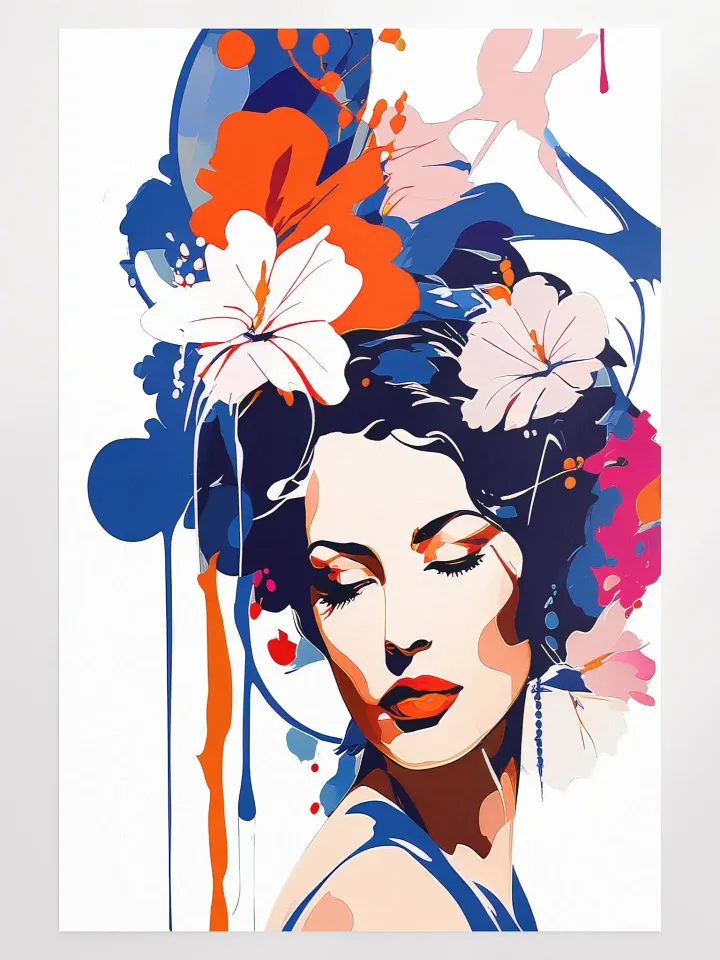 Abstract Woman v5 - Vintage Style Poster - Girly - Large 24x36 Inches product image (1)