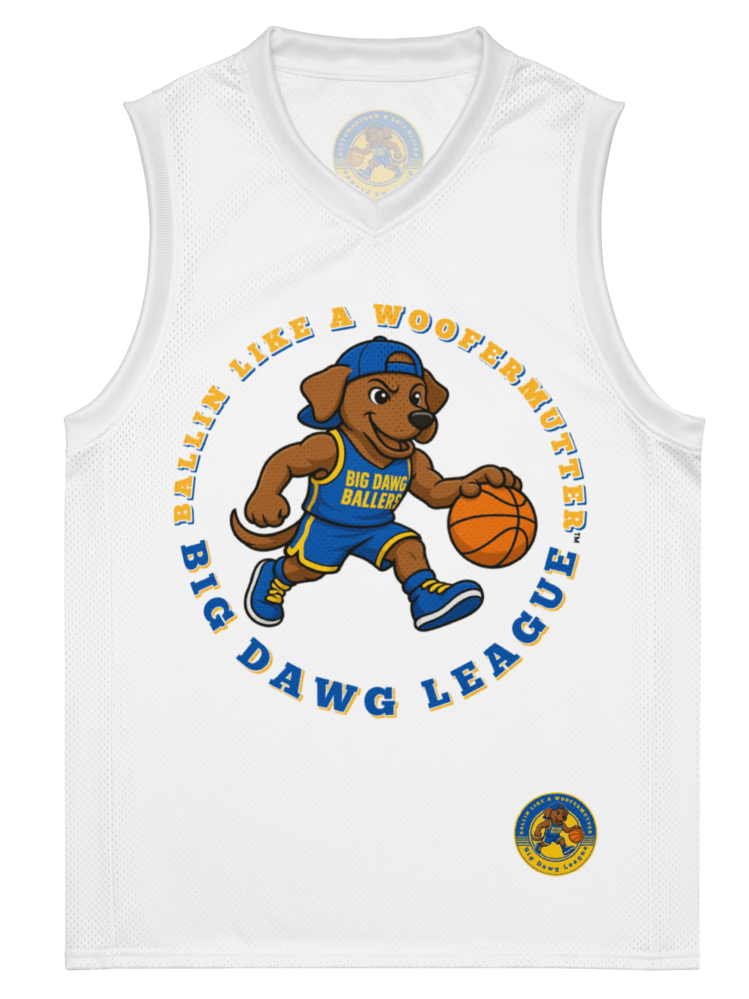 Brown Labrador Ballin Like A WooferMutter™ Premium Basketball Jersey product image (4)