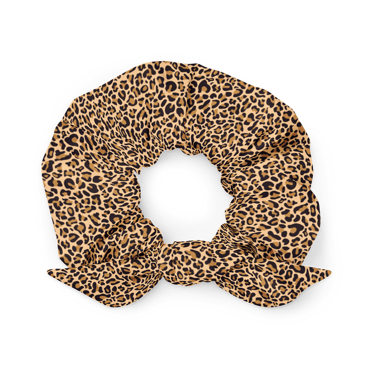 Leopard Print Recycled Chiffon Scrunchie product image (1)