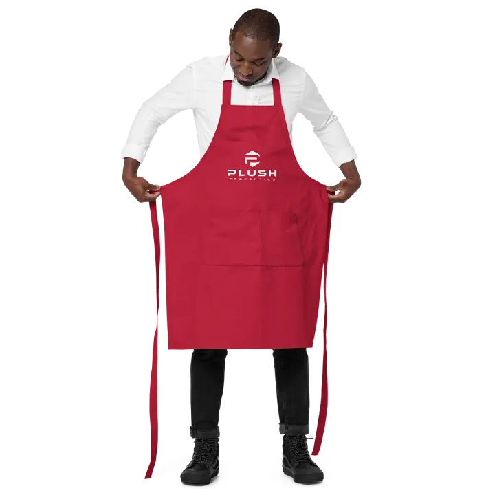 Plush Organic Cotton Apron - Red product image (2)