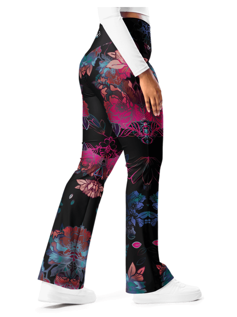 Black lace-flare leggings product image (6)