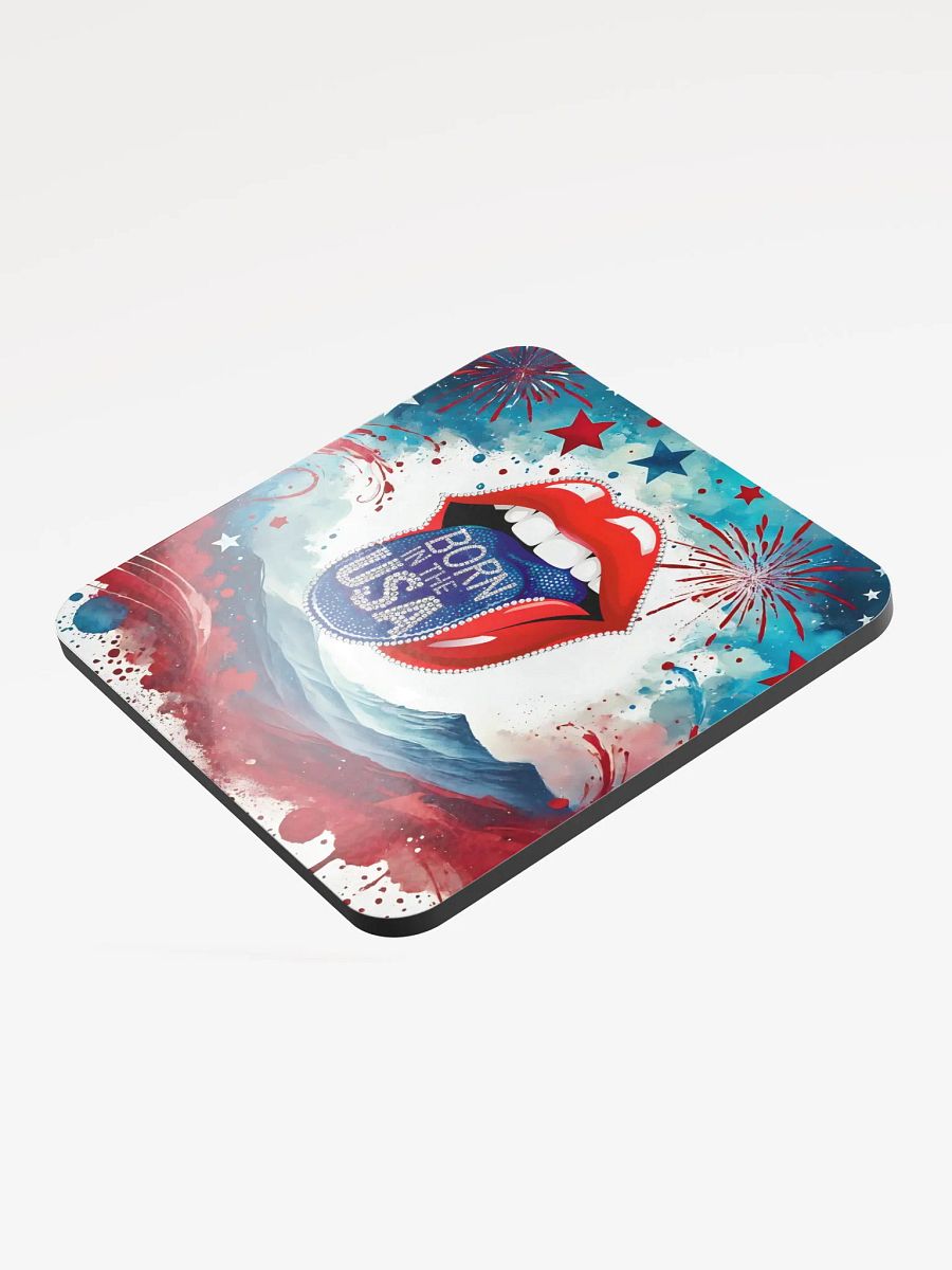 Patriotic Mouth Art Glossed Cork Coaster product image (3)
