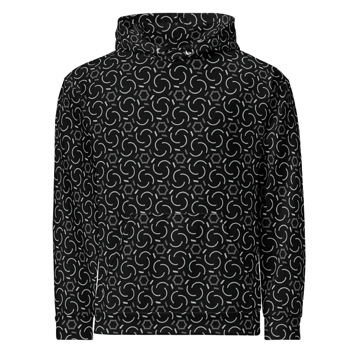 Smoke & Shadow Geometric Allover Print Hoodie for Men and Women product image (1)