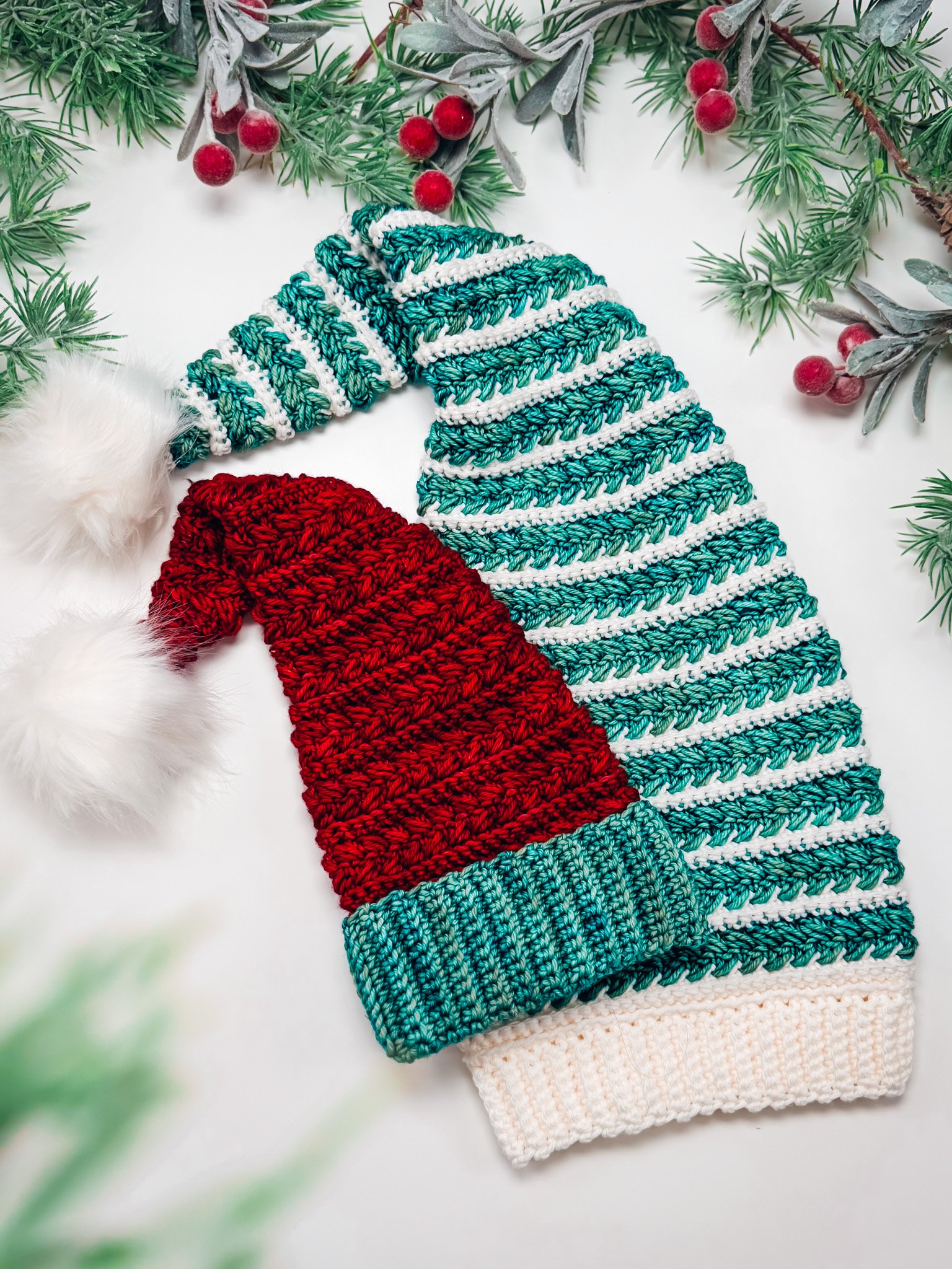 Wheat Stitch™ Crochet Santa & Elf Stocking Hat product image (7)