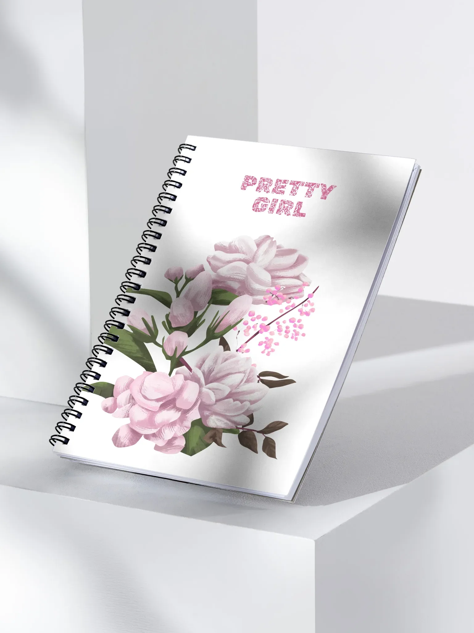 Pretty Girl Floral Spiral Notebook product image (3)