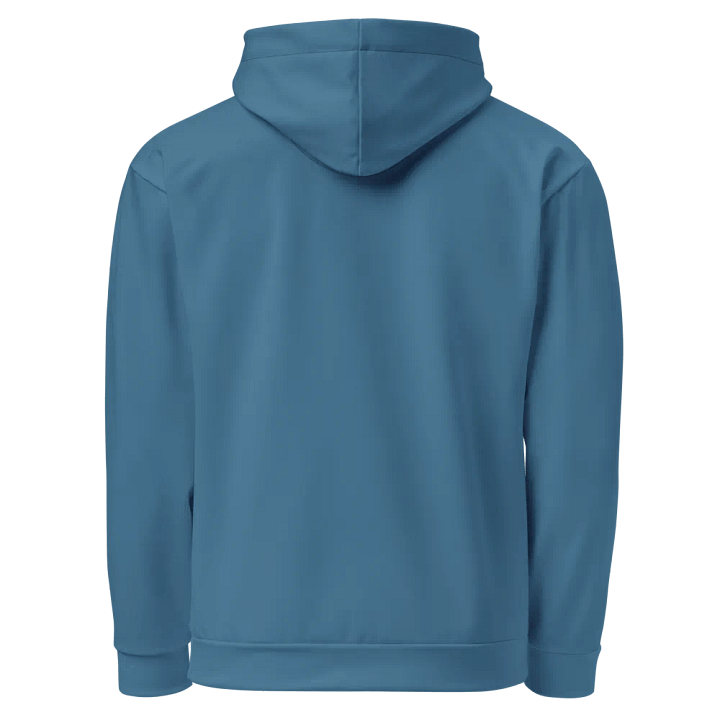 Plain Medium Blue True Summer Unisex Recycled Polyester Heavyweight Premium Hoodie by Treasure Pie product image (2)