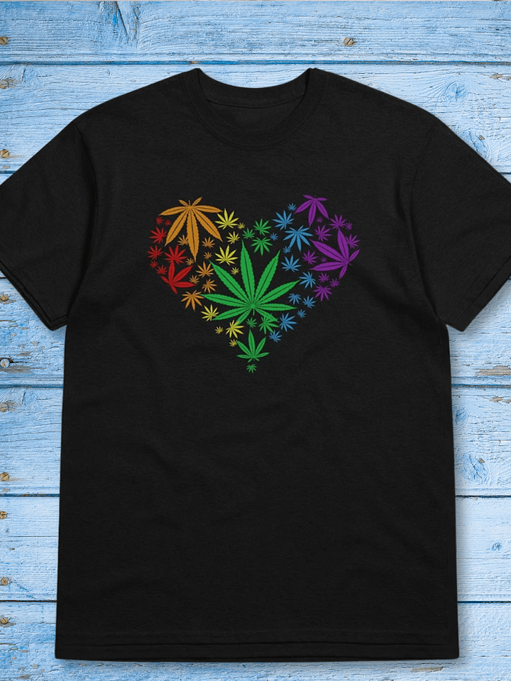 Rainbow Weed Heart Tshirt product image (1)