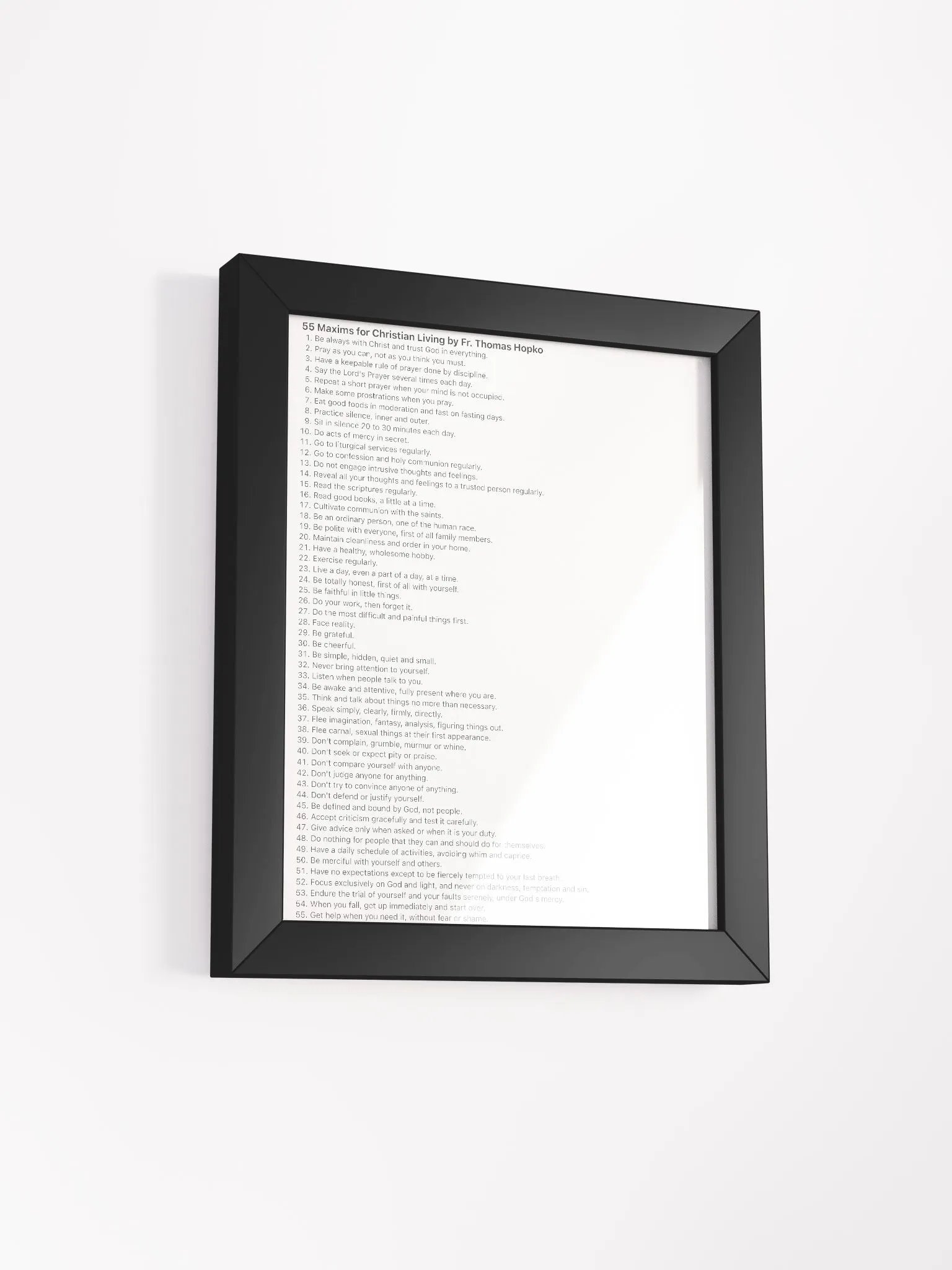 55 Maxims for Christian Living by Fr. Thomas Hopko Poster product image (2)