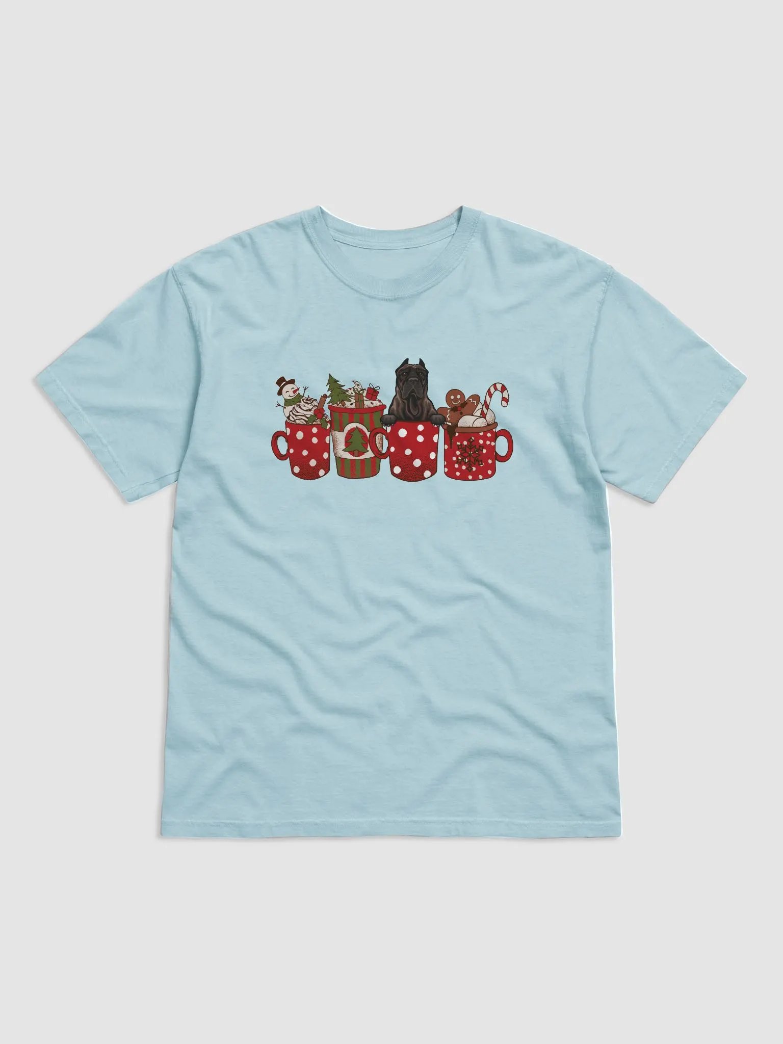 Cute Presa Canario in a Christmas Cup T-Shirt | Funny Christmas Pup in a Cup product image (9)