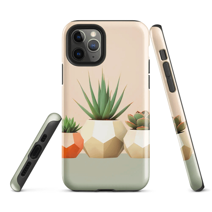 Geometric Succulent Trio iPhone® Tough Case product image (2)