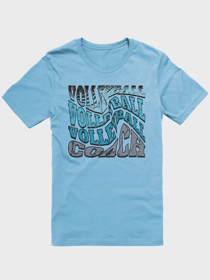 Mess Swirl Volleyball Coach Wavy Stylized T-Shirt product image (1)