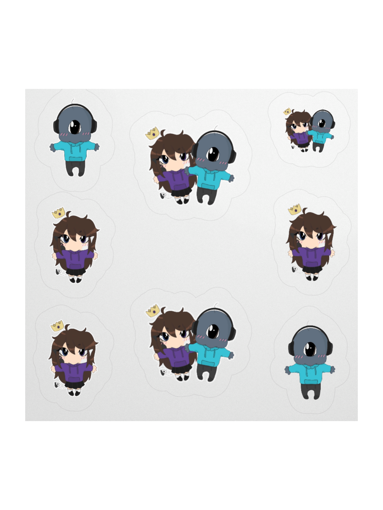LaKitty101 & elybeatmaker Chibi Goobers Sticker Sheet product image (1)