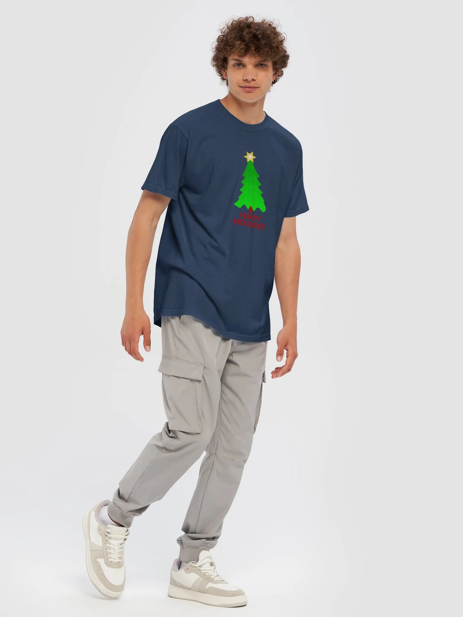 Christmas Tree With Bright Star Heavyweight T-Shirt product image (89)