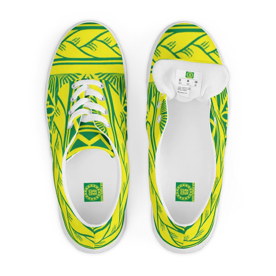 Floral Geometry Lace-Up Queen Canvas Shoes product image (7)