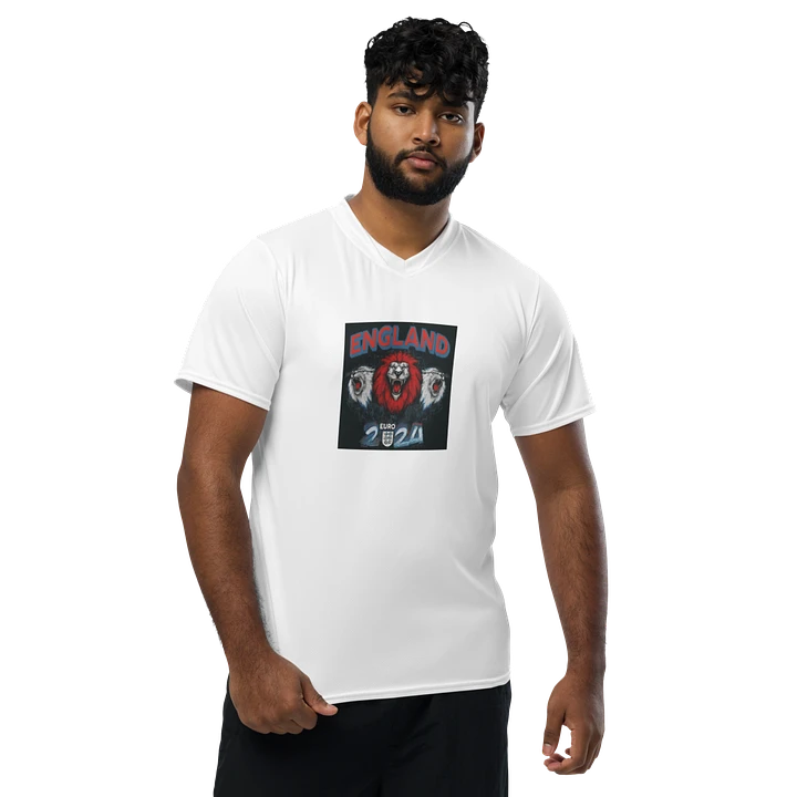 England Euro 2024 Three Lions Roar Fan V Neck T-Shirt: Support the English National Team product image (1)