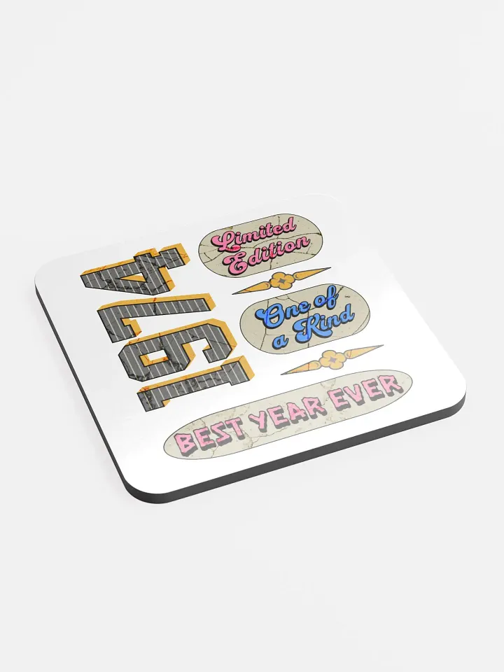 Limited Edition 1974 Vintage Worn Text Cork Coasters product image (2)