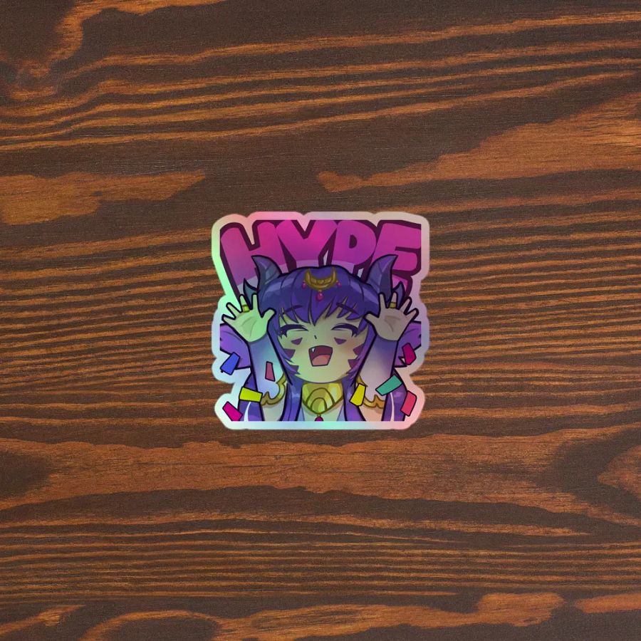 CosmicChroma - Vtuber HYPE Twitch Emote - Holographic Sticker product image (12)