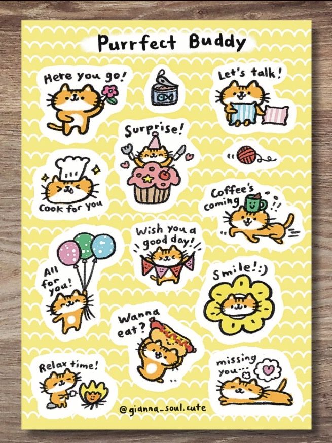 Purrfect Buddy | Positivity Sticker Sheet product image (1)