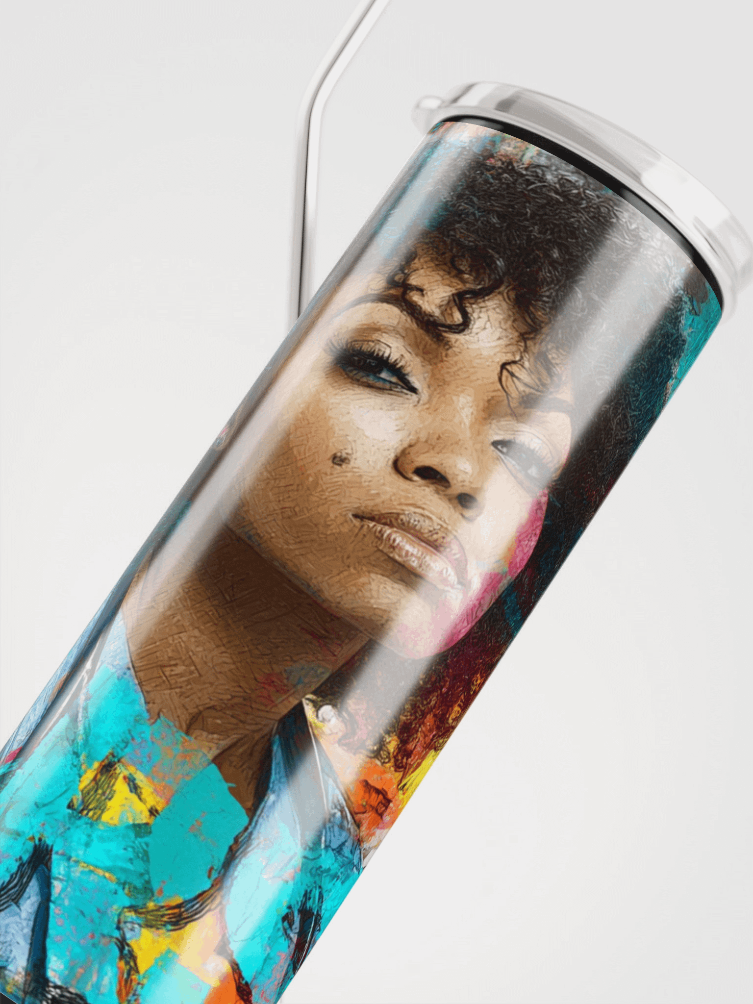 Vibrant Nurse Portrait Stainless Steel Tumbler product image (4)