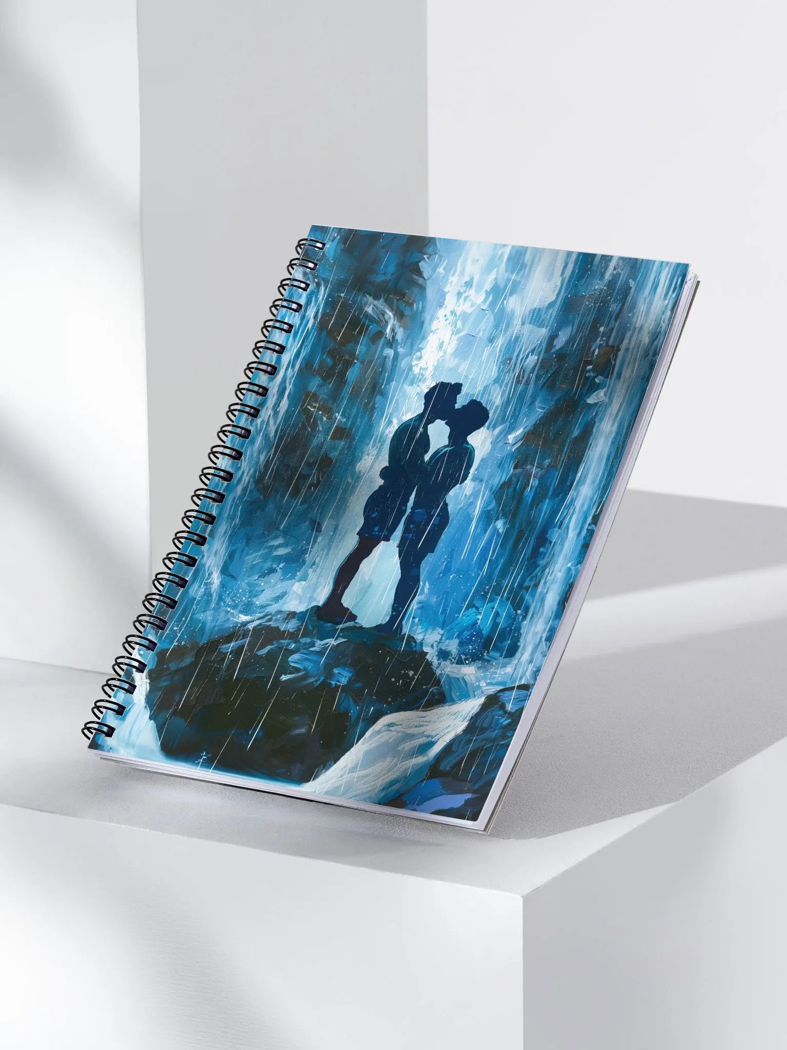 Kiss Beneath The Waterfalls - Gay Art Spiral Notebook product image (3)