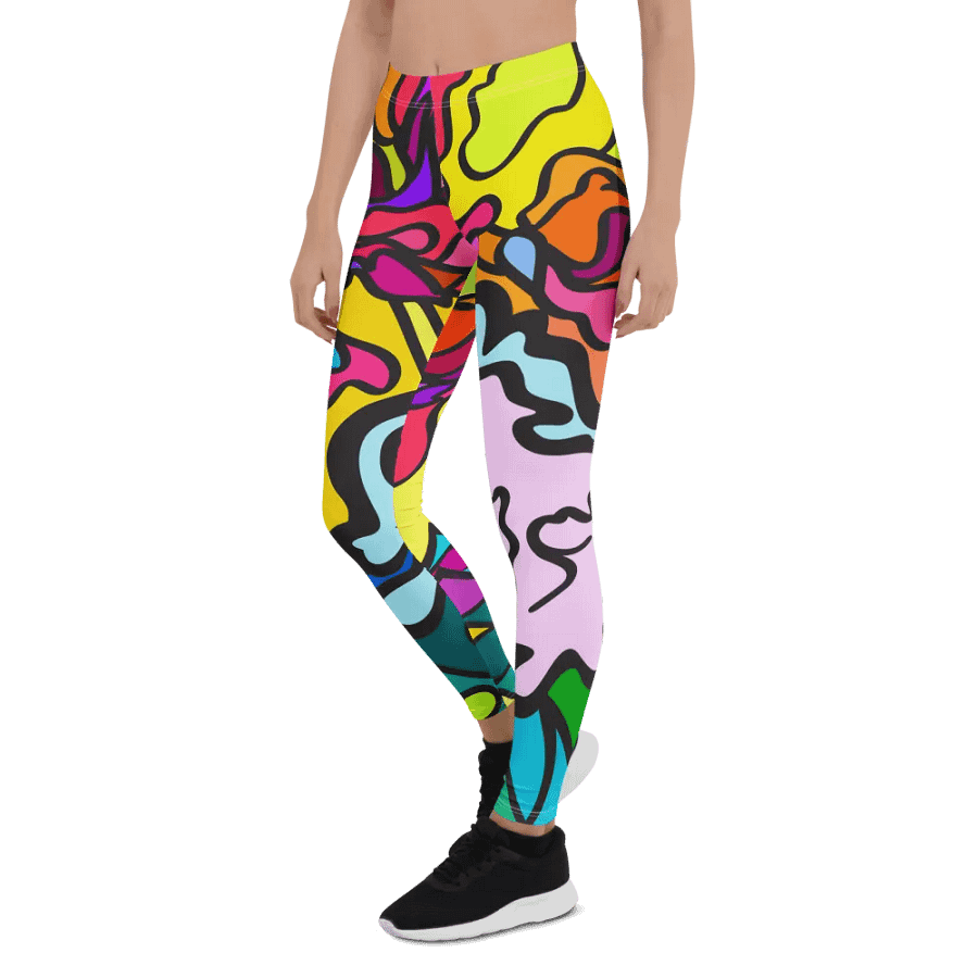 Vibrant Swirl All-Over Leggings - Wave at Sunset product image (3)