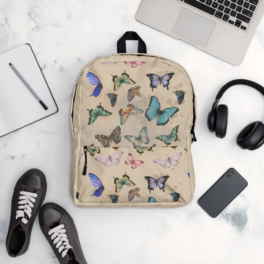 Butterfly Haven All-Over Print Backpack product image (12)
