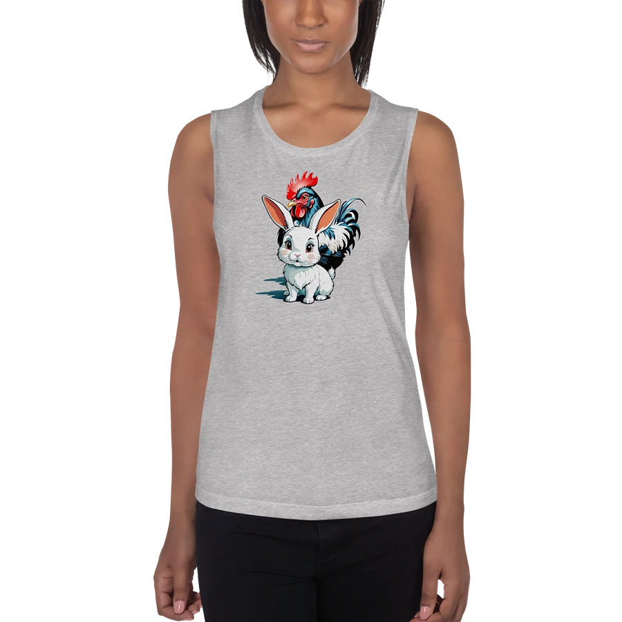 Snow Bunny and Black Cock Flowy Tank product image (13)