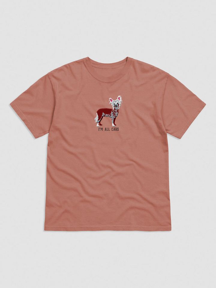 I'm All Ears T-Shirt(Embroidered) of a Chinese Crested Dog(Red) product image (17)