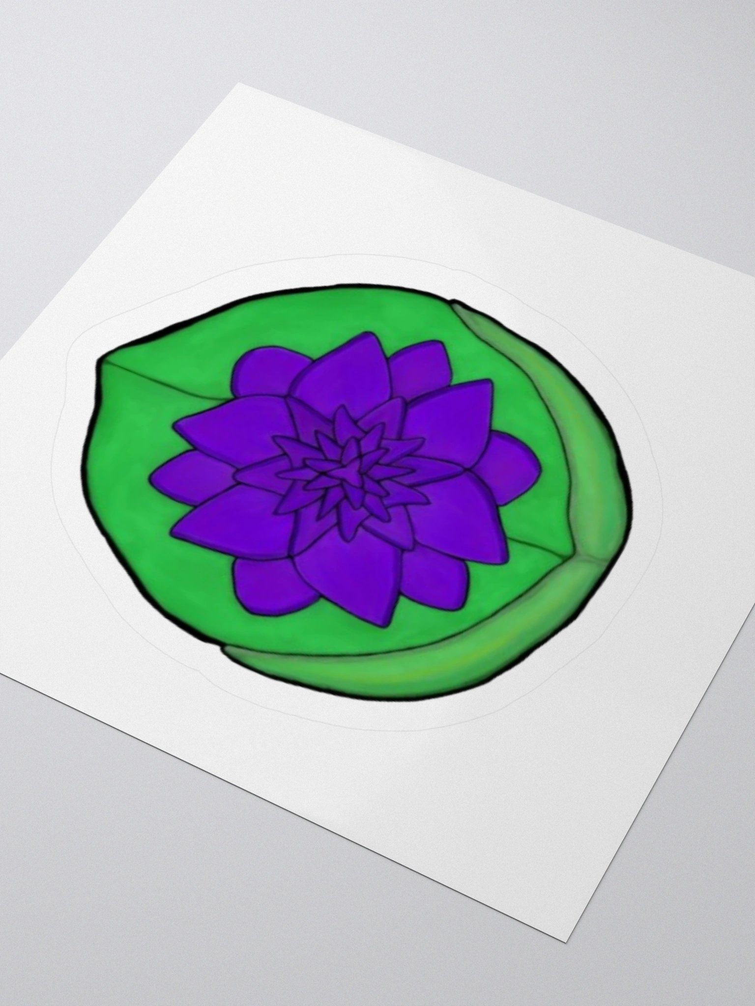 Purple Petals Kiss Cut Stickers product image (3)