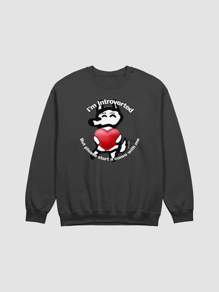 Im introverted but please talk with me crewneck sweat shirt product image (5)