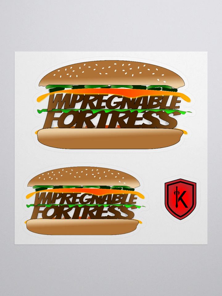 Impregnable Fortress Burger Kiss-Cut Stickers product image (1)