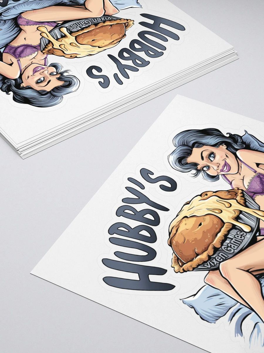 Hubby's Dessert Hot Wife Messy Pie Vinyl Sticker product image (10)
