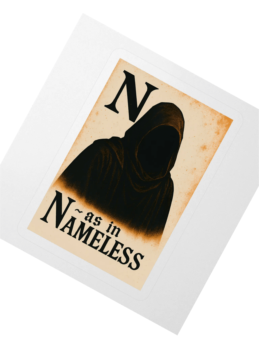 N as in nameless sticker product image (5)