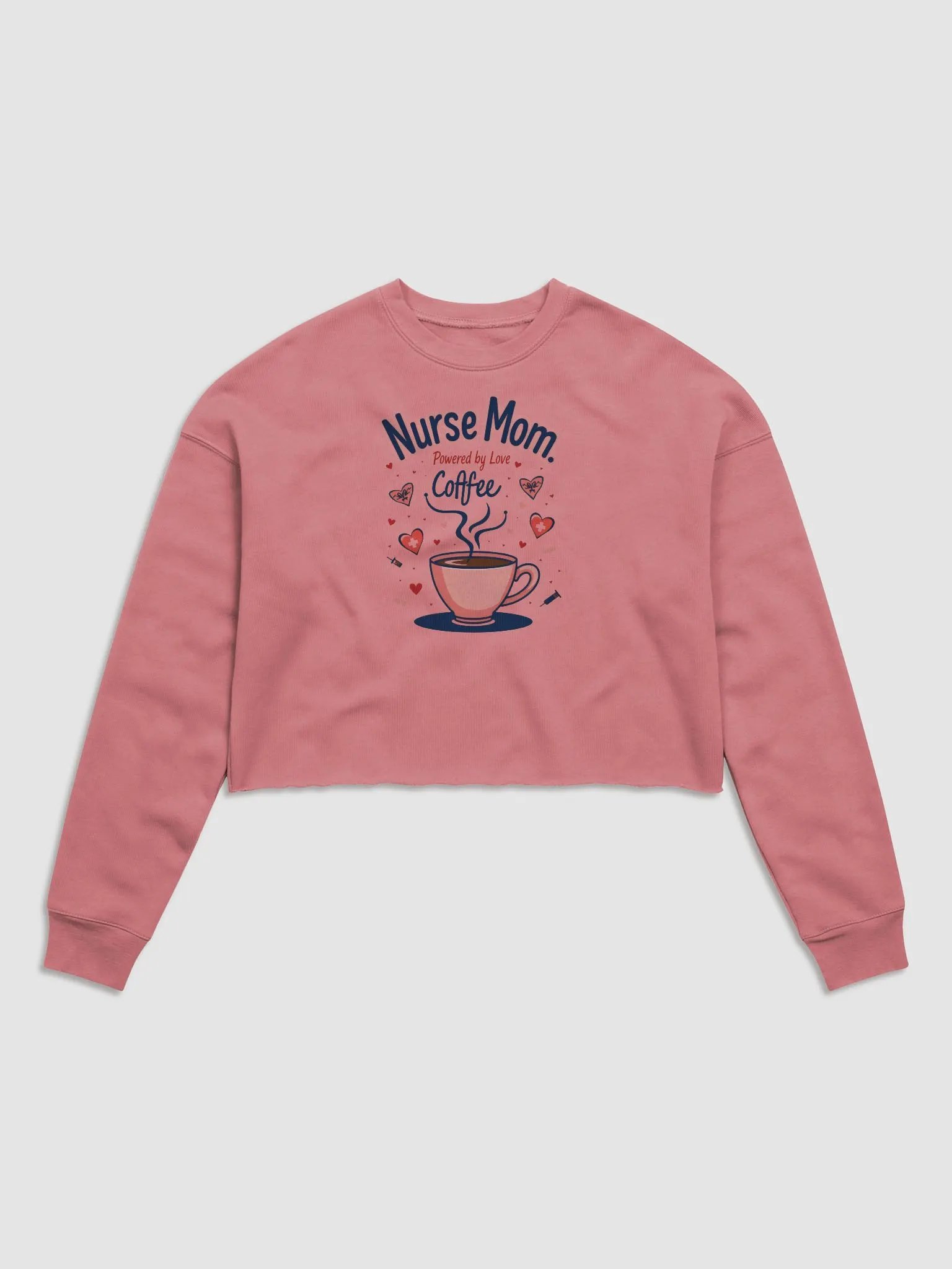 Nurse Mom Love Coffee Fleece Crop Sweatshirt product image (2)
