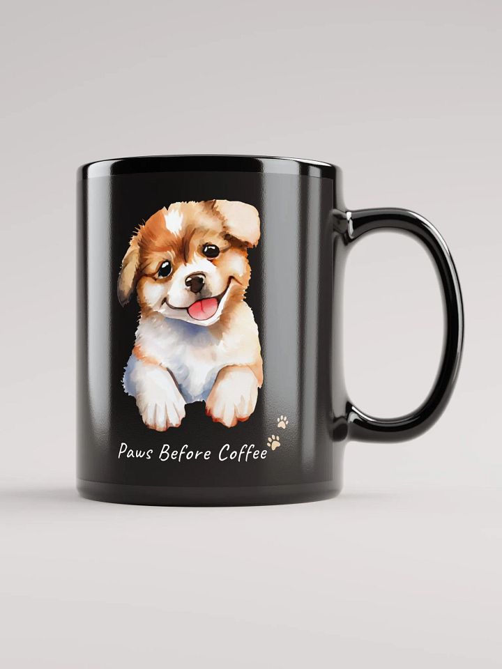 Paws Before Coffee Black Mug product image (1)