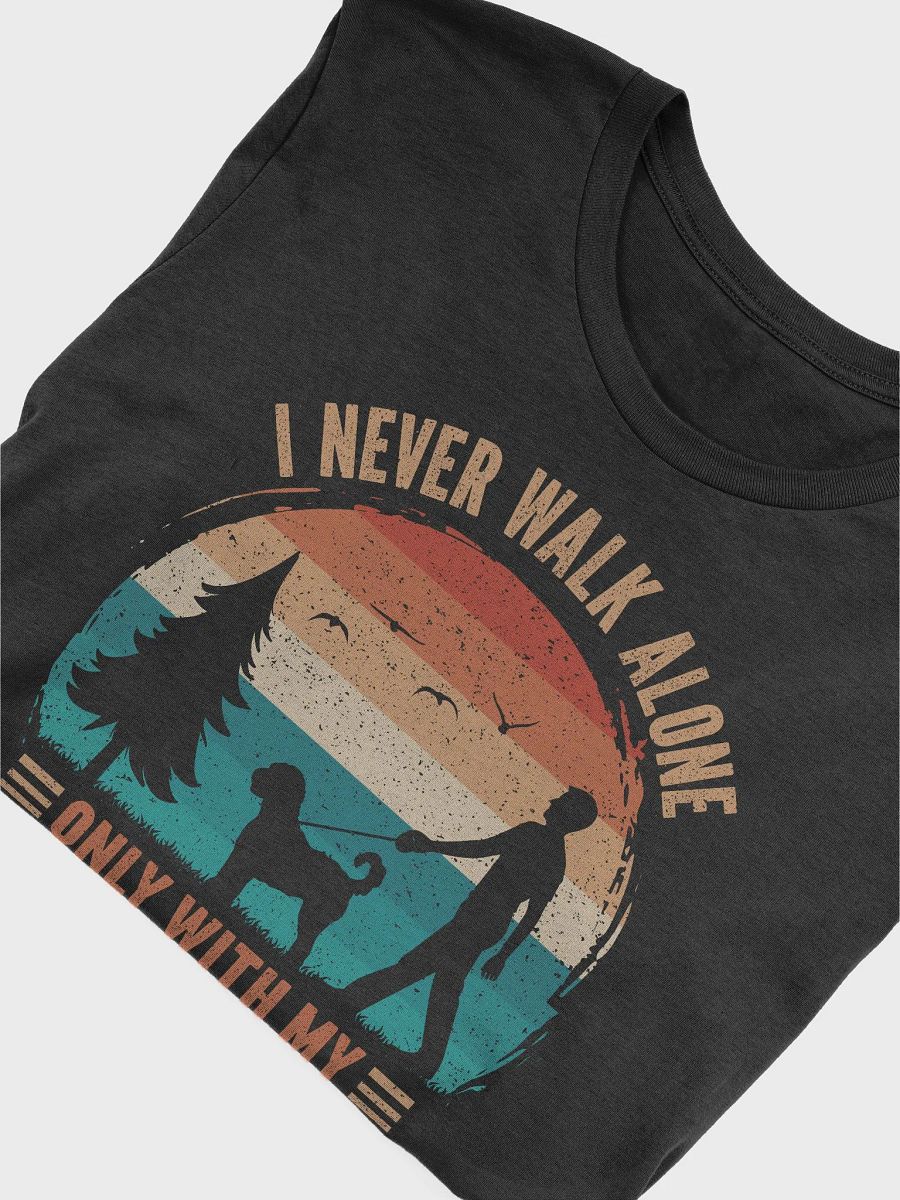 Goldendoodle Dog Walking MOM Retro Vintage Sunset Silhouette Shirt product image (4)