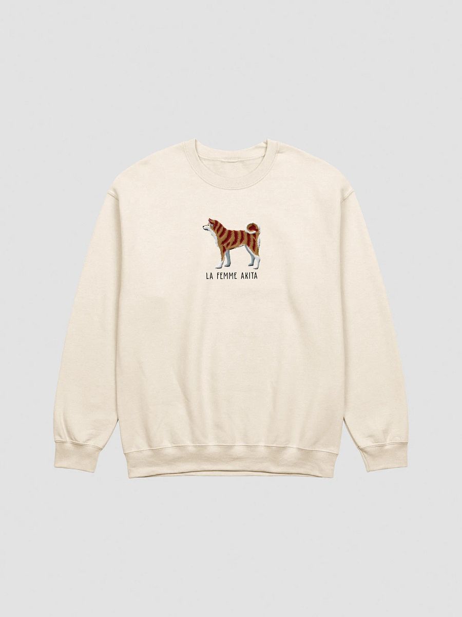 La Femme Akita Sweatshirt (Embroidered) of a Japanese Akita Inu(Brindle) product image (10)