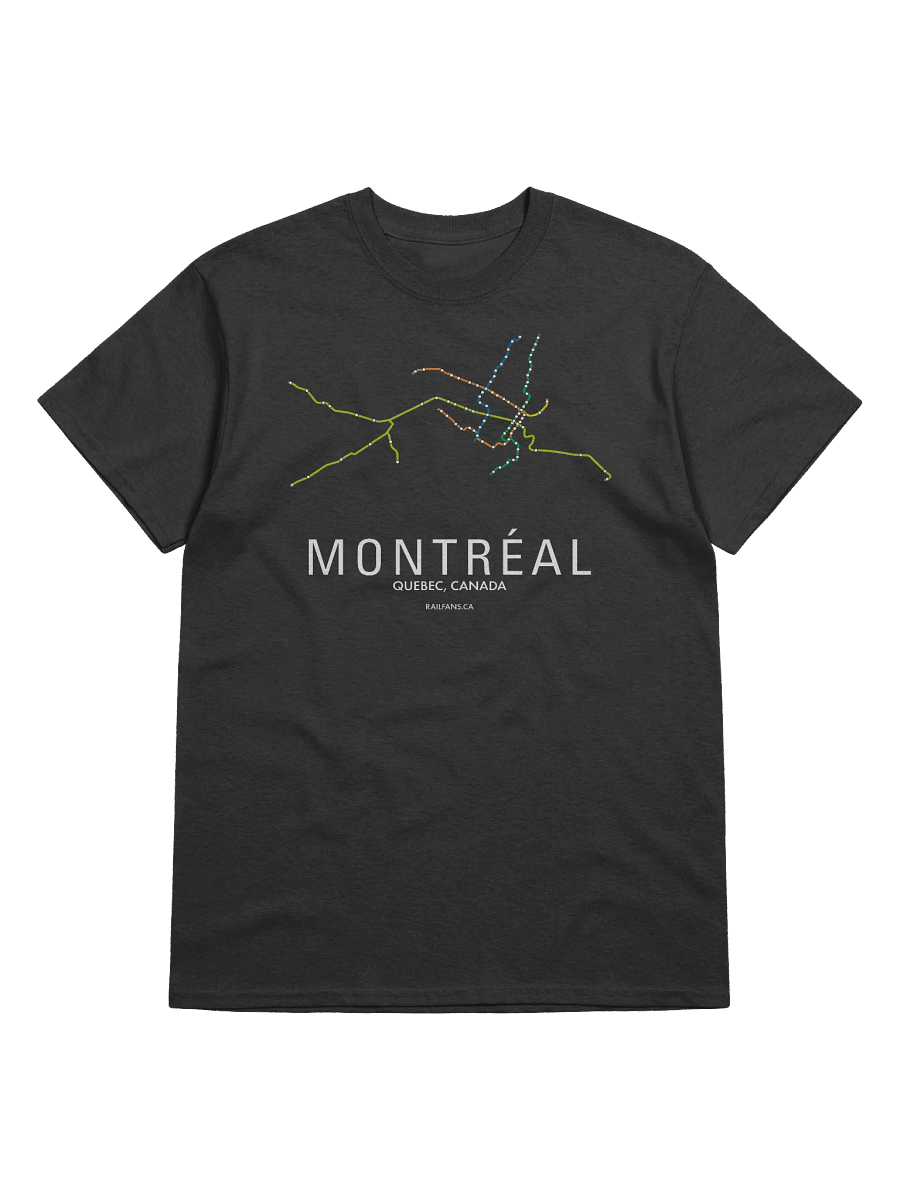 The Rail Fans Canada Map T-Shirt - Montreal product image (1)