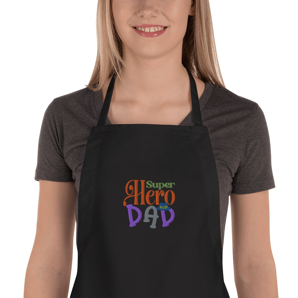 Super Hero Dad Embroidered Apron product image (1)