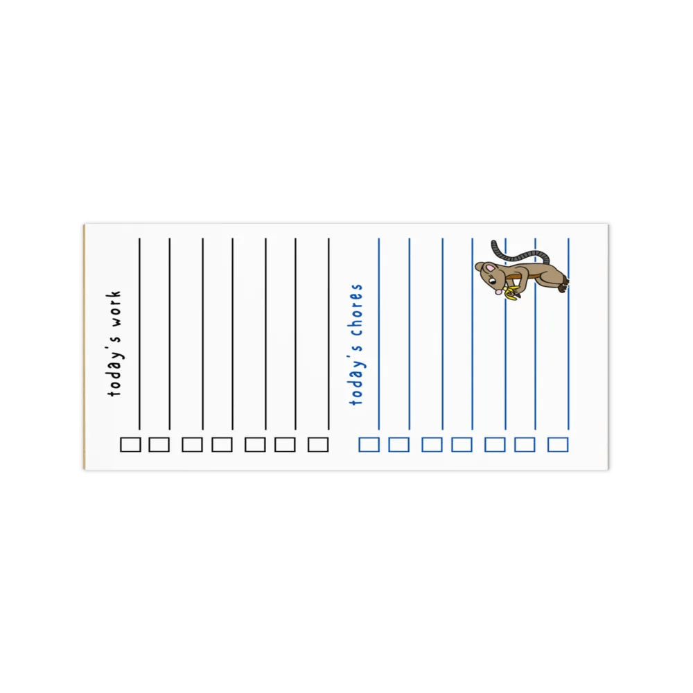 Rat Eating a Banana Notepad - Today's Work & Chores product image (2)