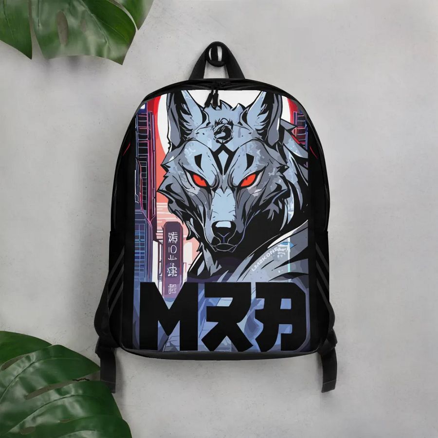 Cyberwolf All-Over Print Backpack product image (6)